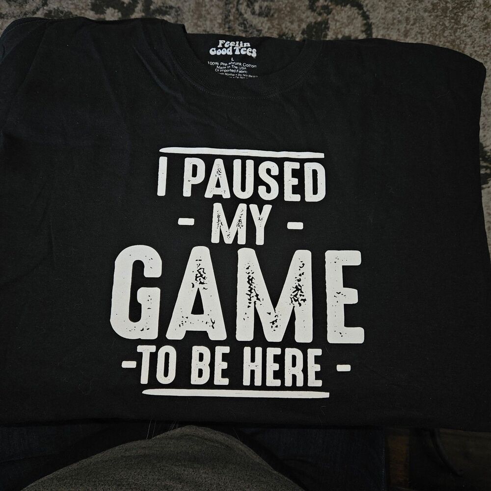 Men's funny t-shirt black-Size L